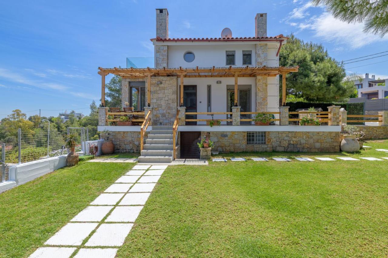 Crystal Beach Villa Chalkida Ngoại thất bức ảnh